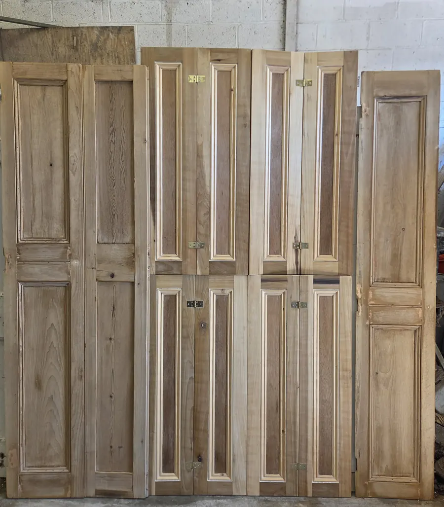 Panelled interior doors stripped back to timber