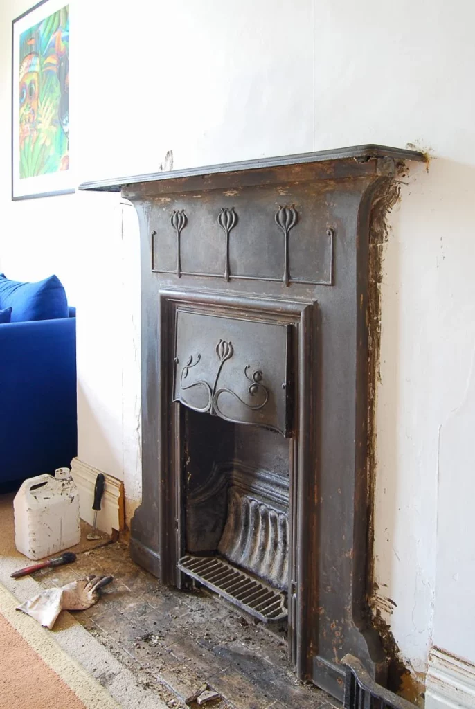 restoring a cast iron fireplace